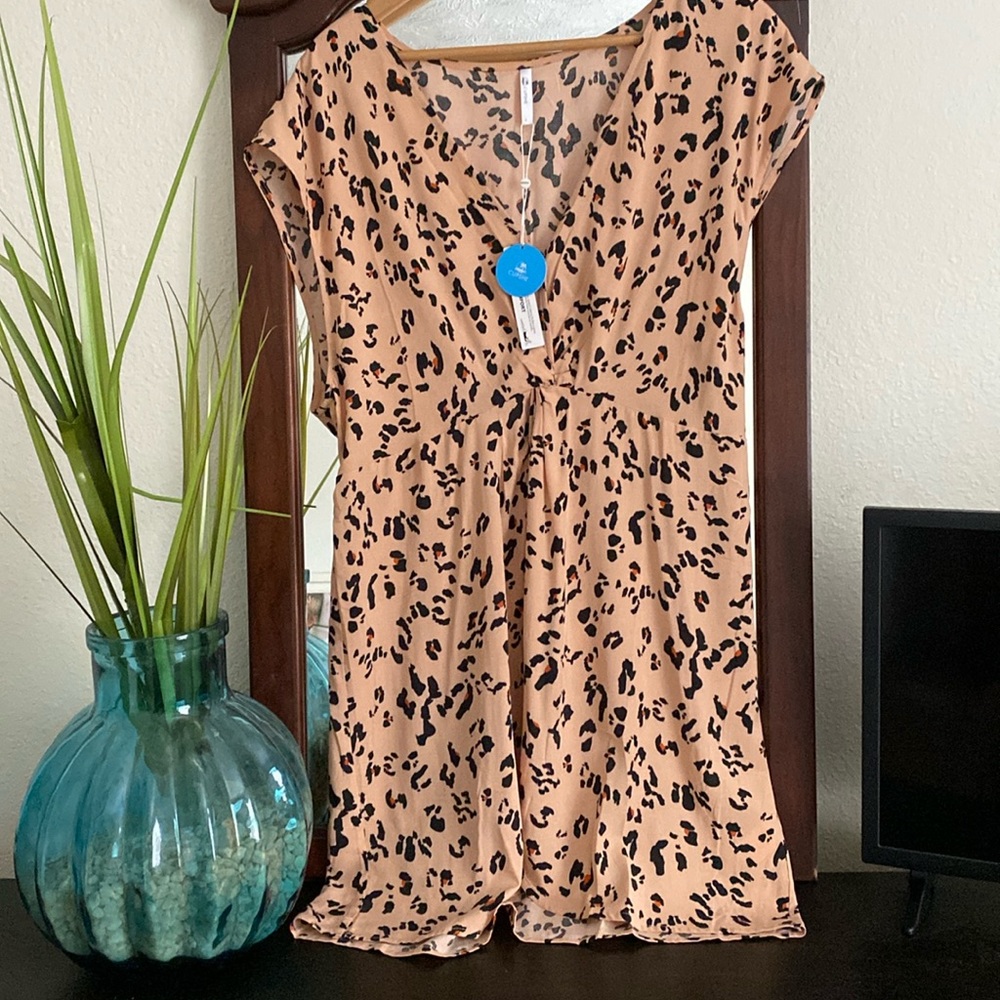 CUPSHE women’s size L cheetah print dress nwt
